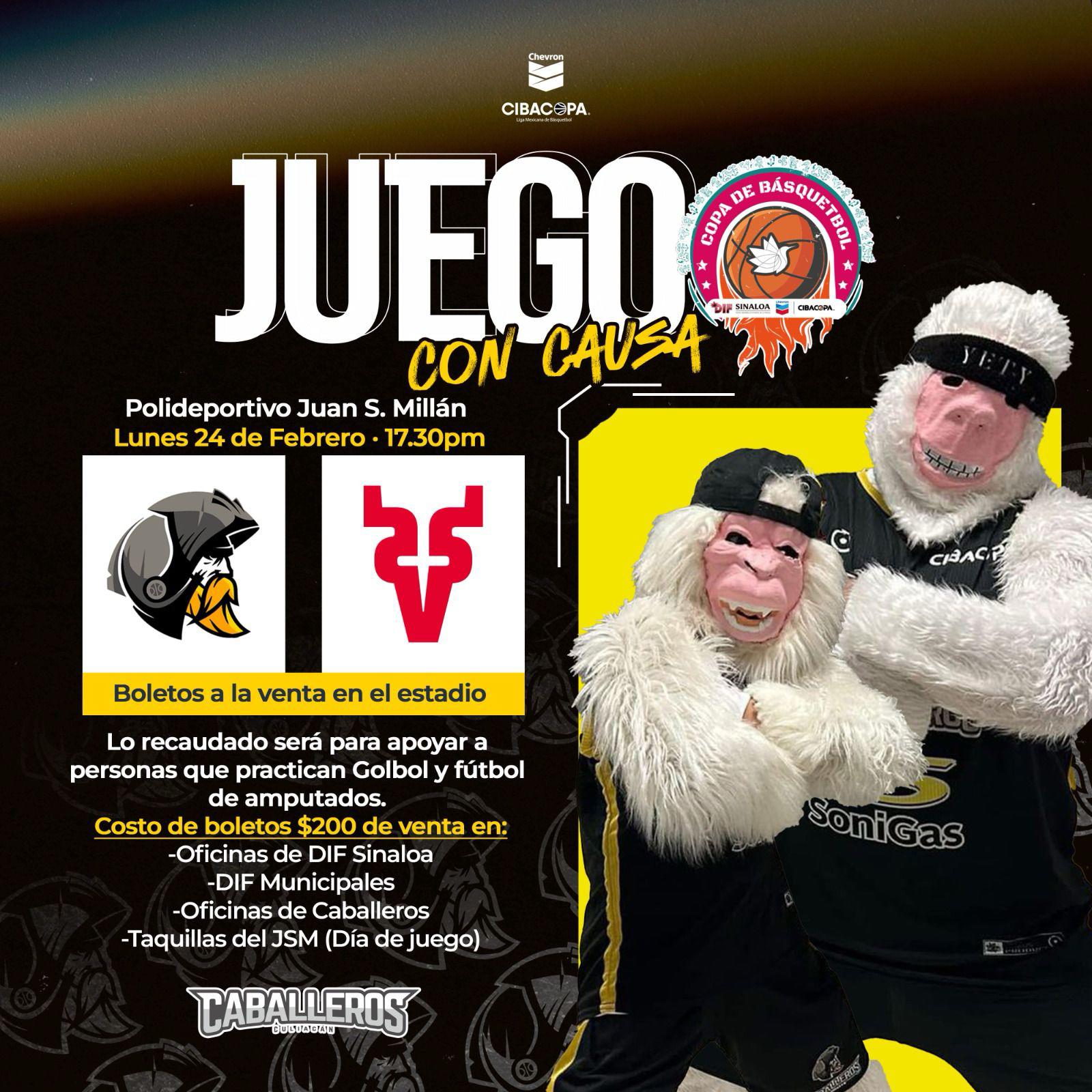 $!Caballeros de Culiacán y Venados Basketball disputarán este lunes el Juego con Causa del DIF Sinaloa