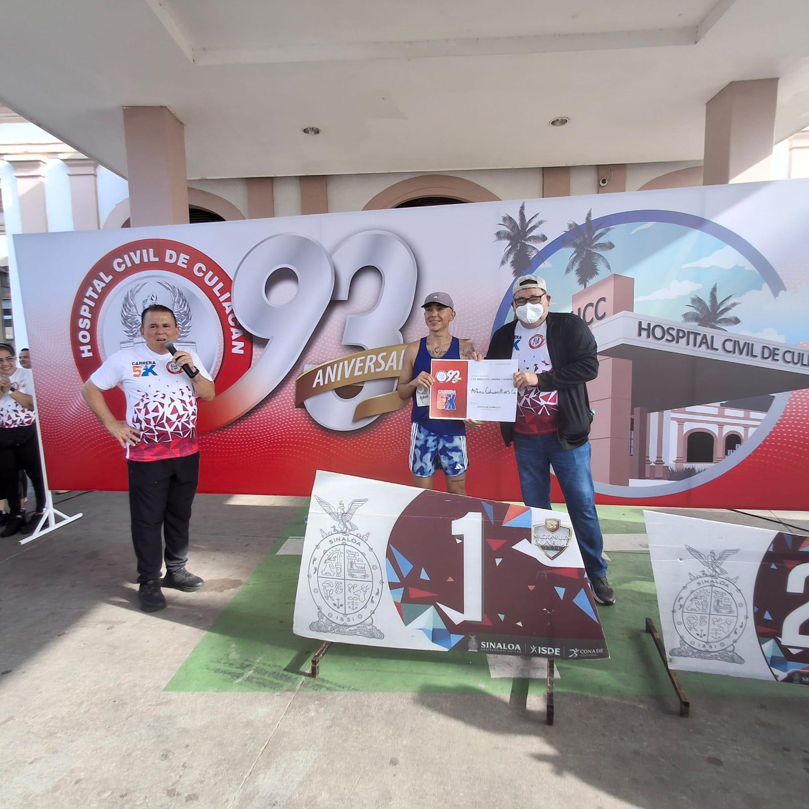 $!Gran participación en la carrera por el 93 aniversario del Hospital Civil de Culiacán
