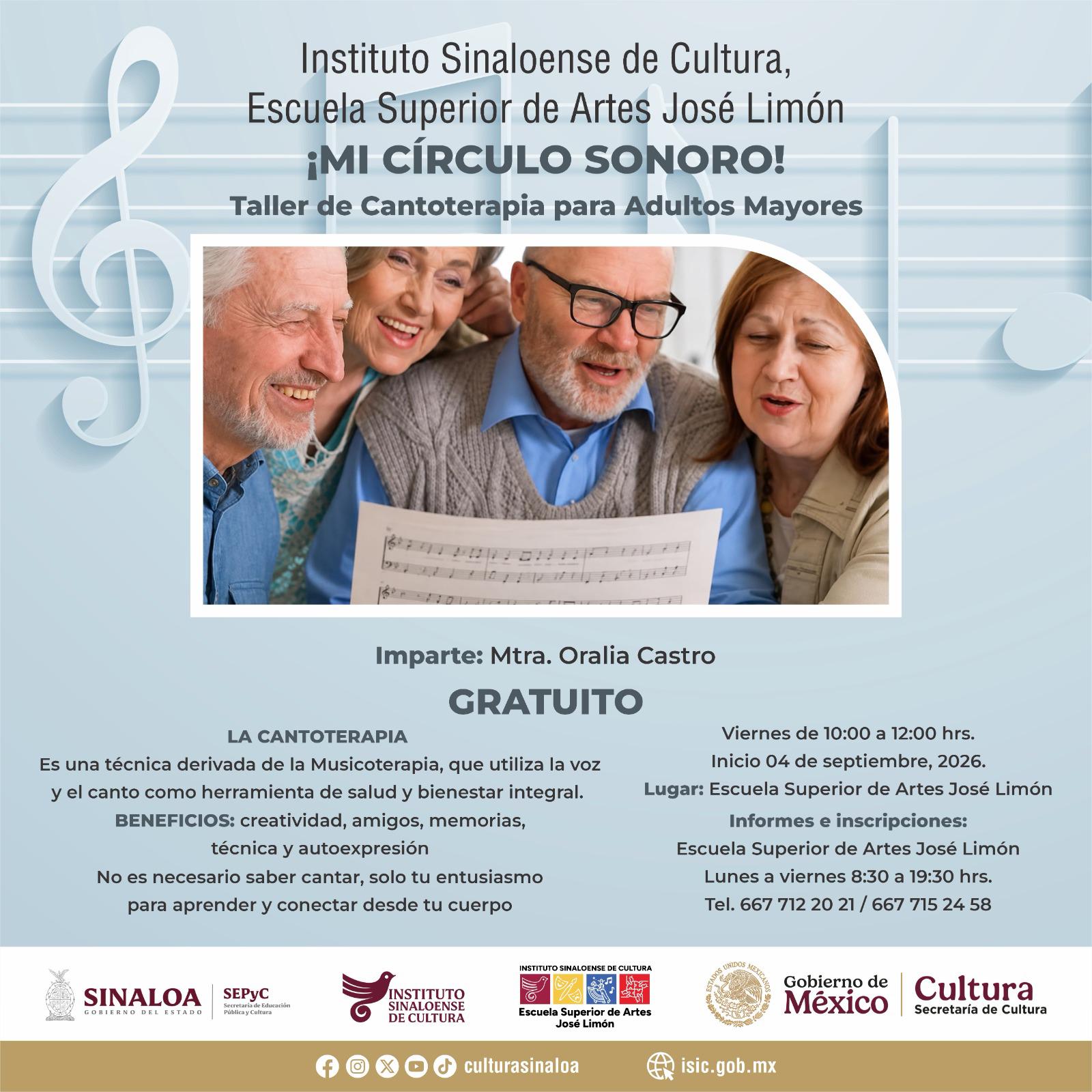 $!Invita Isic a taller de cantoterapia para adultos mayores