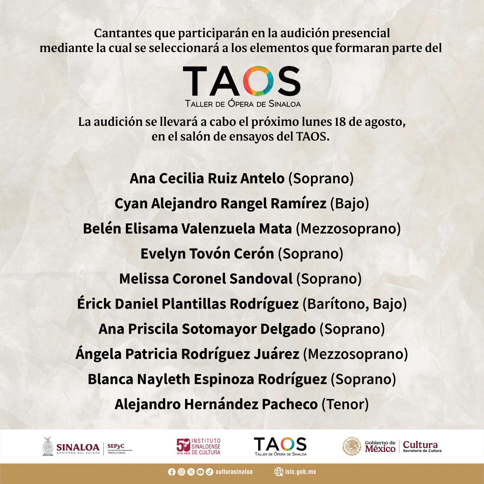 $!Los seleccionados para la audición.