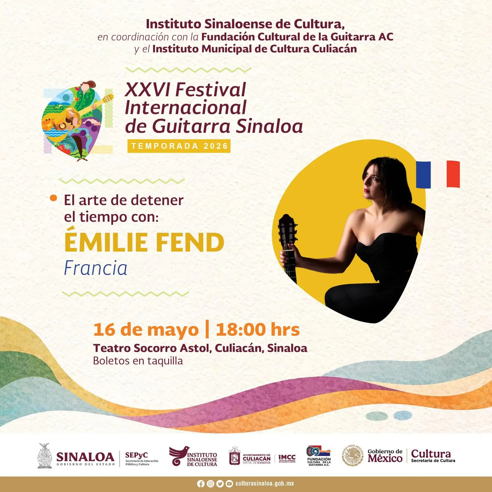 $!Émilie Fend ofrecerá concierto este sábado como parte del Festival Internacional de Guitarra