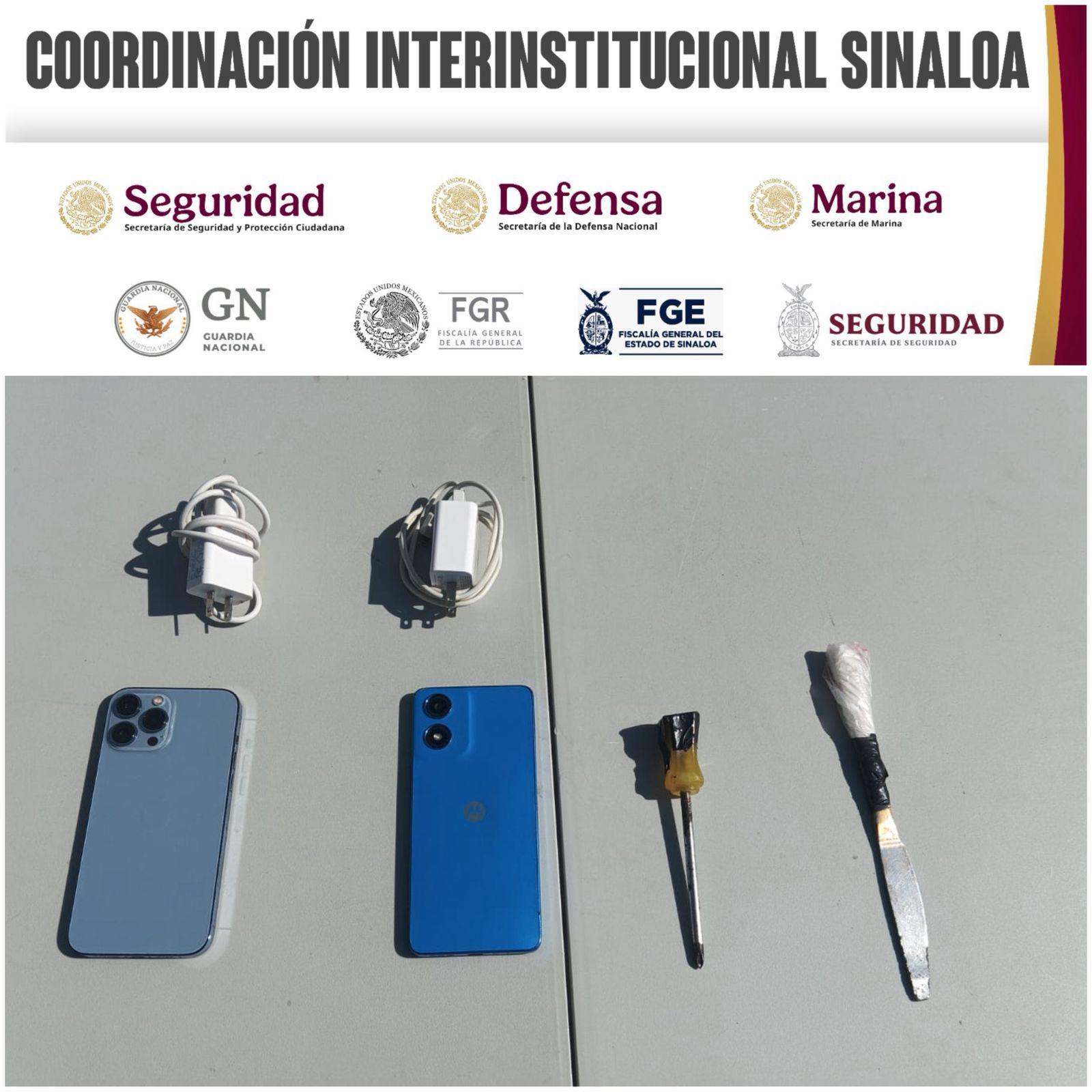 $!Aseguran celulares y objetos punzocortantes en Penal de Aguaruto