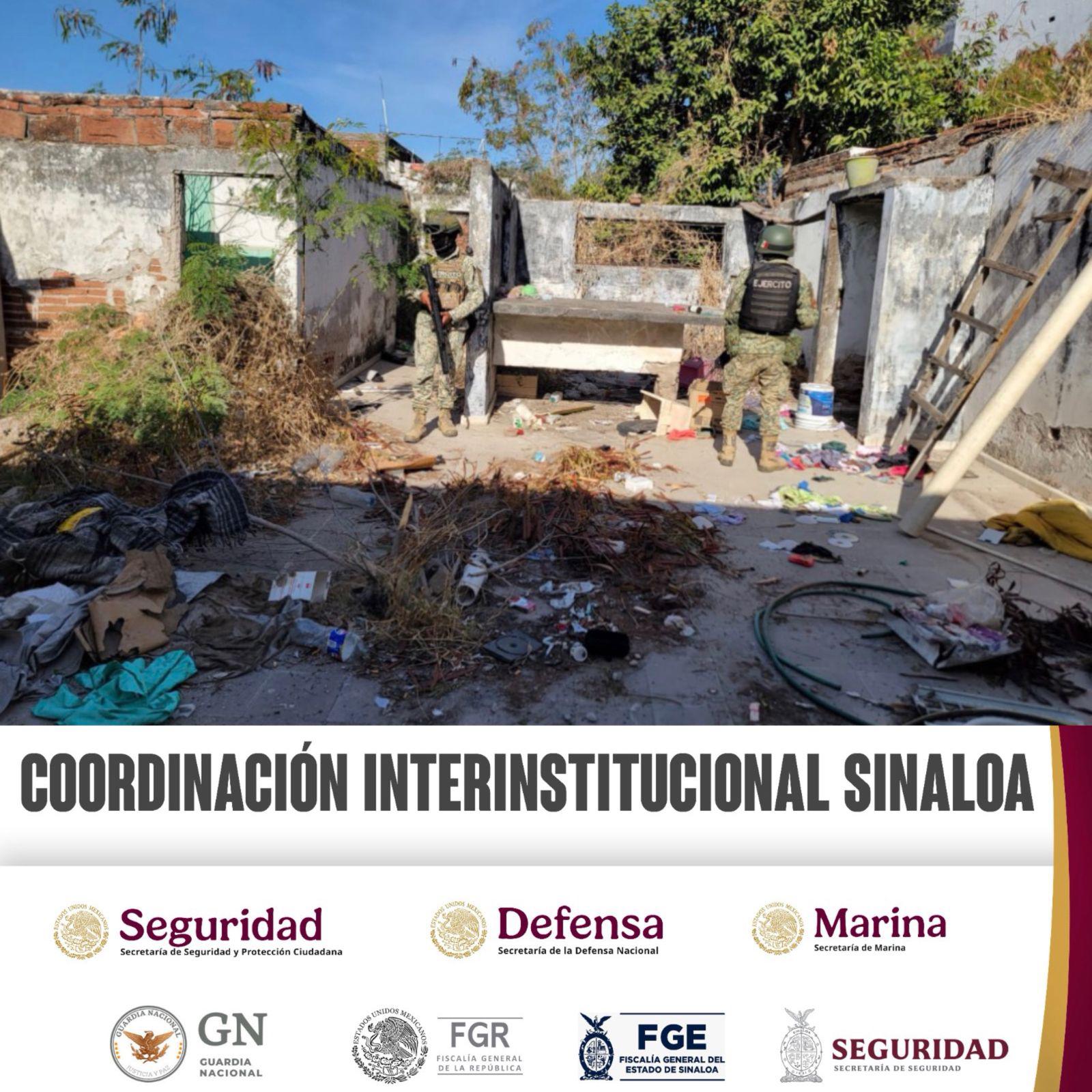 $!Ejército asegura droga en casas abandonadas de Culiacán