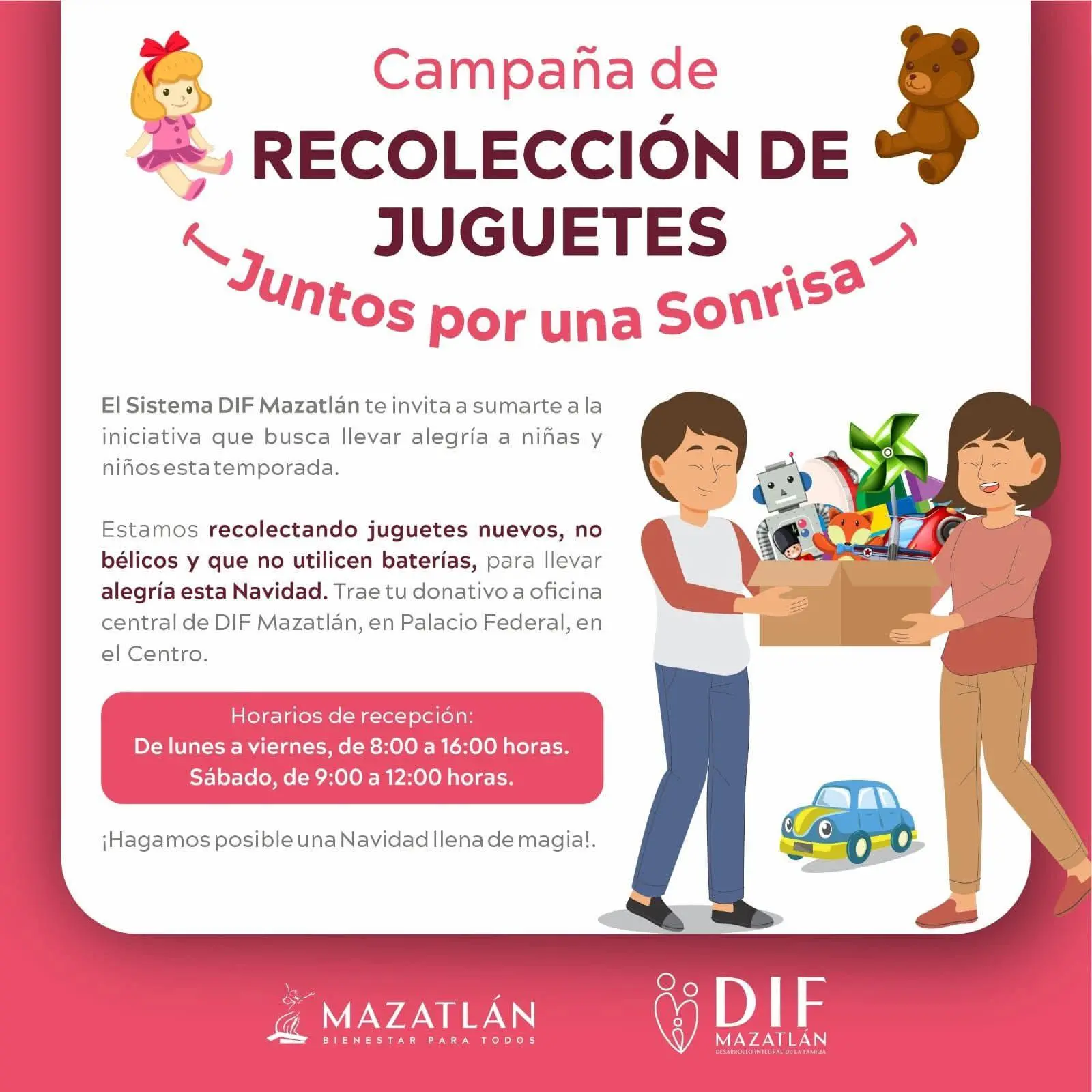 $!Invita DIF Mazatlán a participar en la campaña de recolección anual de juguetes