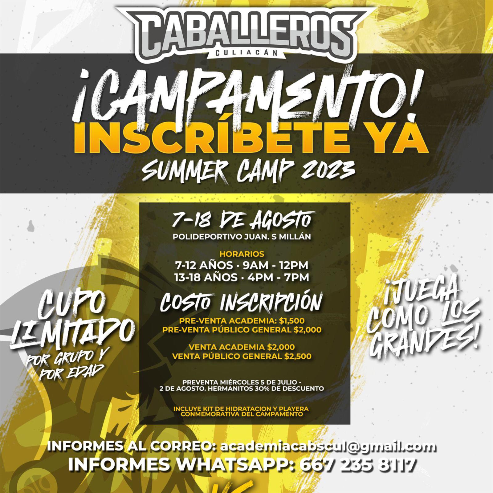 $!Caballeros de Culiacán tendrá su Summer Camp 2023