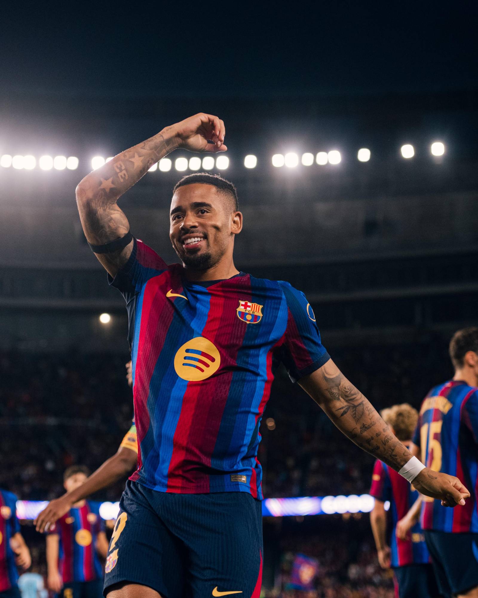 $!El Barcelona arrolla al Feyenoord en el Camp Nou con doblete de Raphinha y estreno goleador de Gabriel Jesus