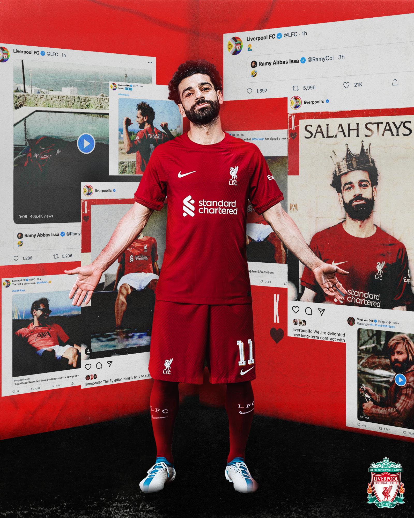 $!Mohamed Salah renueva con Liverpool hasta 2025
