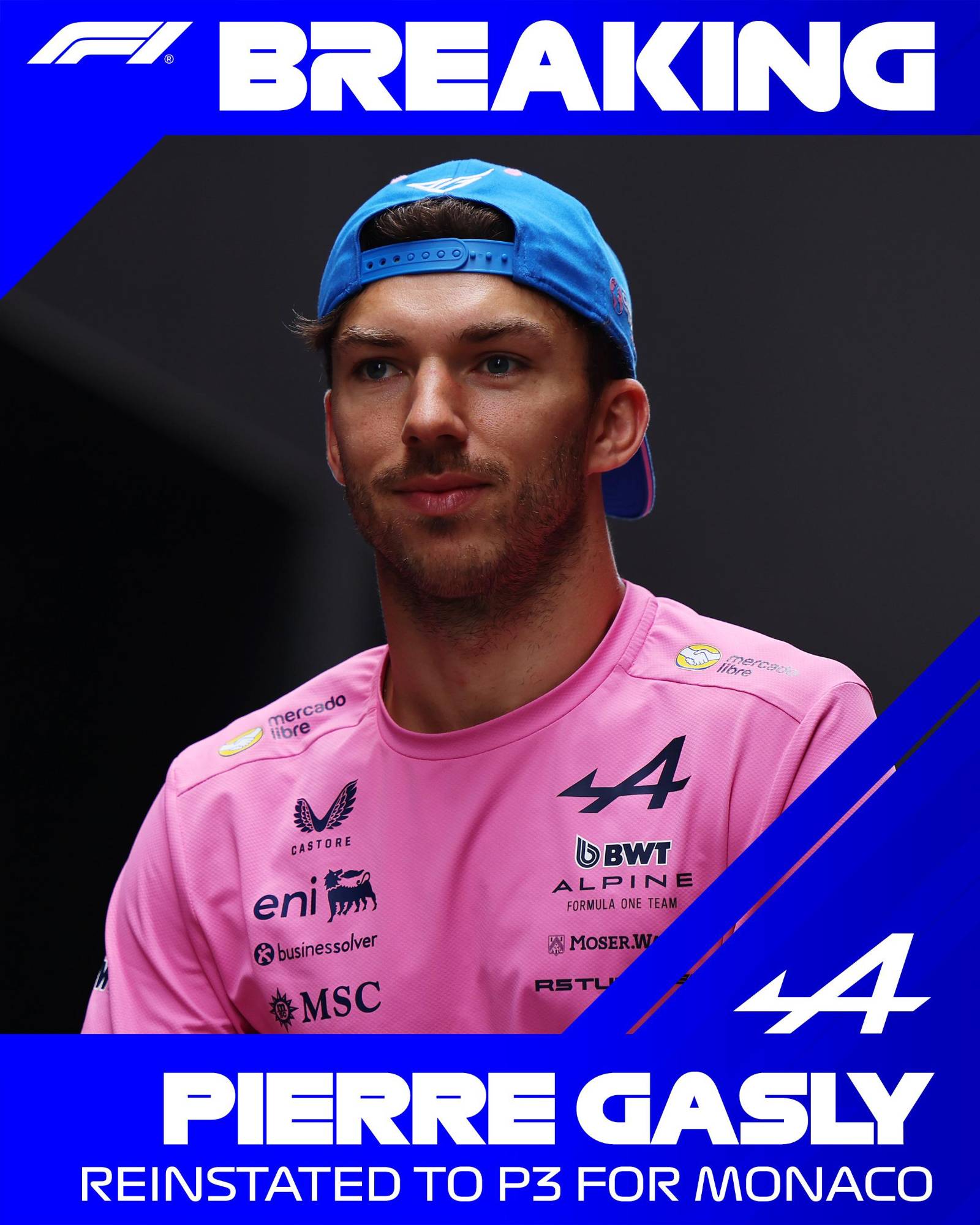 $!FIA devuelve el podio a Pierre Gasly tras anular sanción del GP de Mónaco 2026