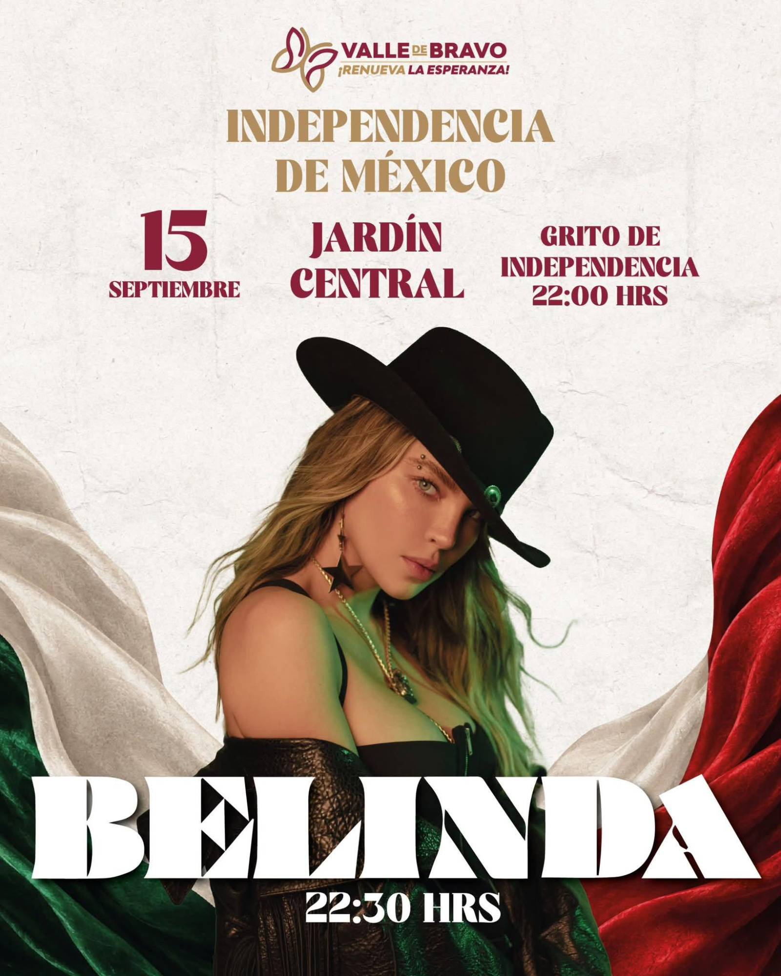 $!Encabezará Belinda las ‘Fiestas Patrias’, en Valle de Bravo
