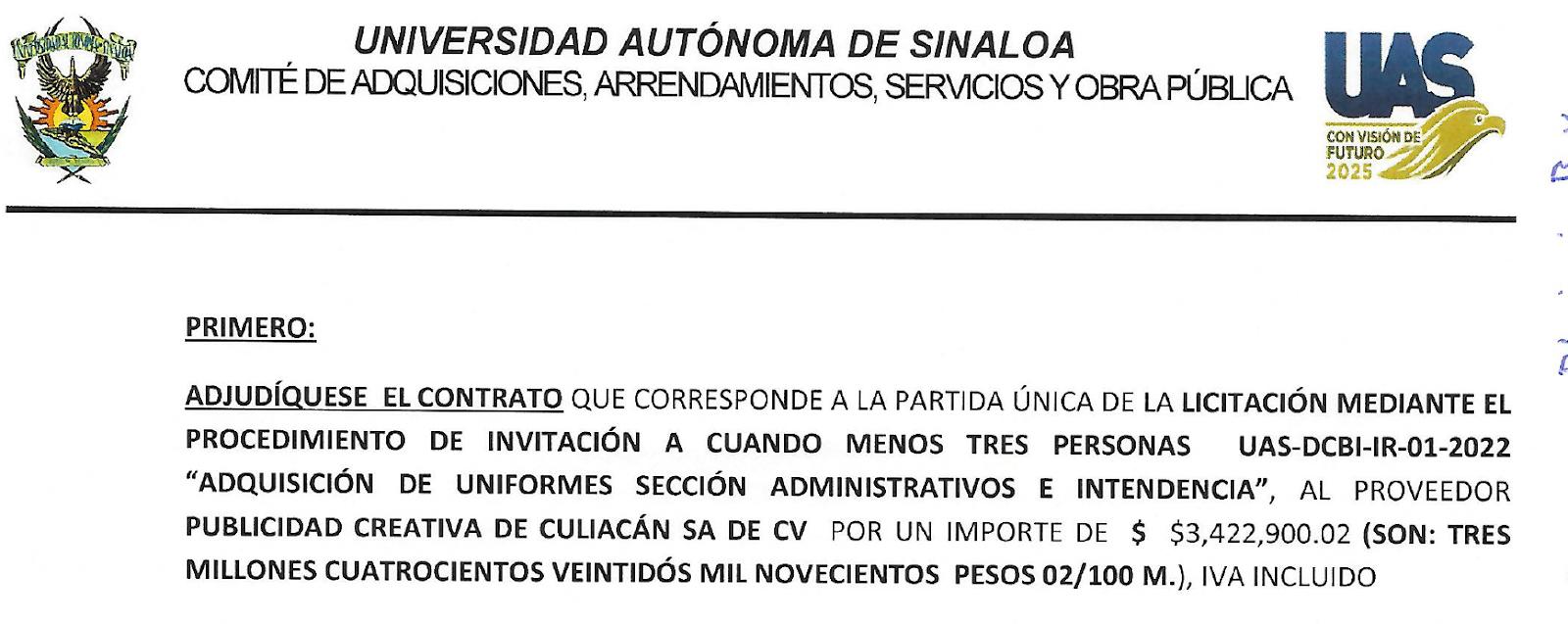 $!Desde 2017 y hasta 2023 la UAS le ha comprado $61 millones en lonas y uniformes a ex socio de Cuén Díaz