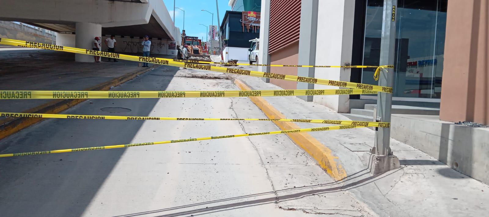 $!Lluvias exponen socavón en la Prolongación Álvaro Obregón en Culiacán