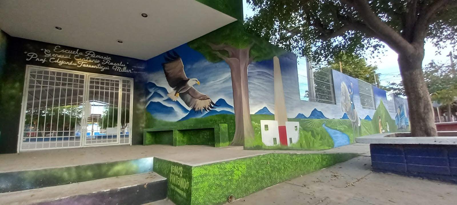 $!Estrena pueblo de San Pedro de Rosales, en Navolato mural de paz camino a ser Pueblo Señorial
