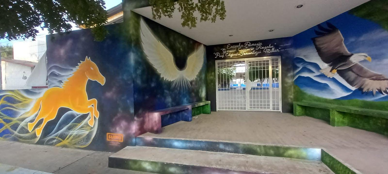 $!Estrena pueblo de San Pedro de Rosales, en Navolato mural de paz camino a ser Pueblo Señorial