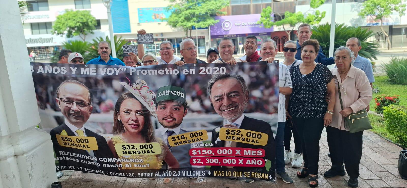 $!Jubilados del Stasac acusan a su dirigente Julio Duarte de nepotismo y corrupción