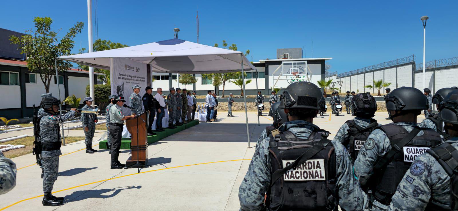 $!Inauguran base de la Guardia Nacional en Escuinapa; alojará a 120 elementos