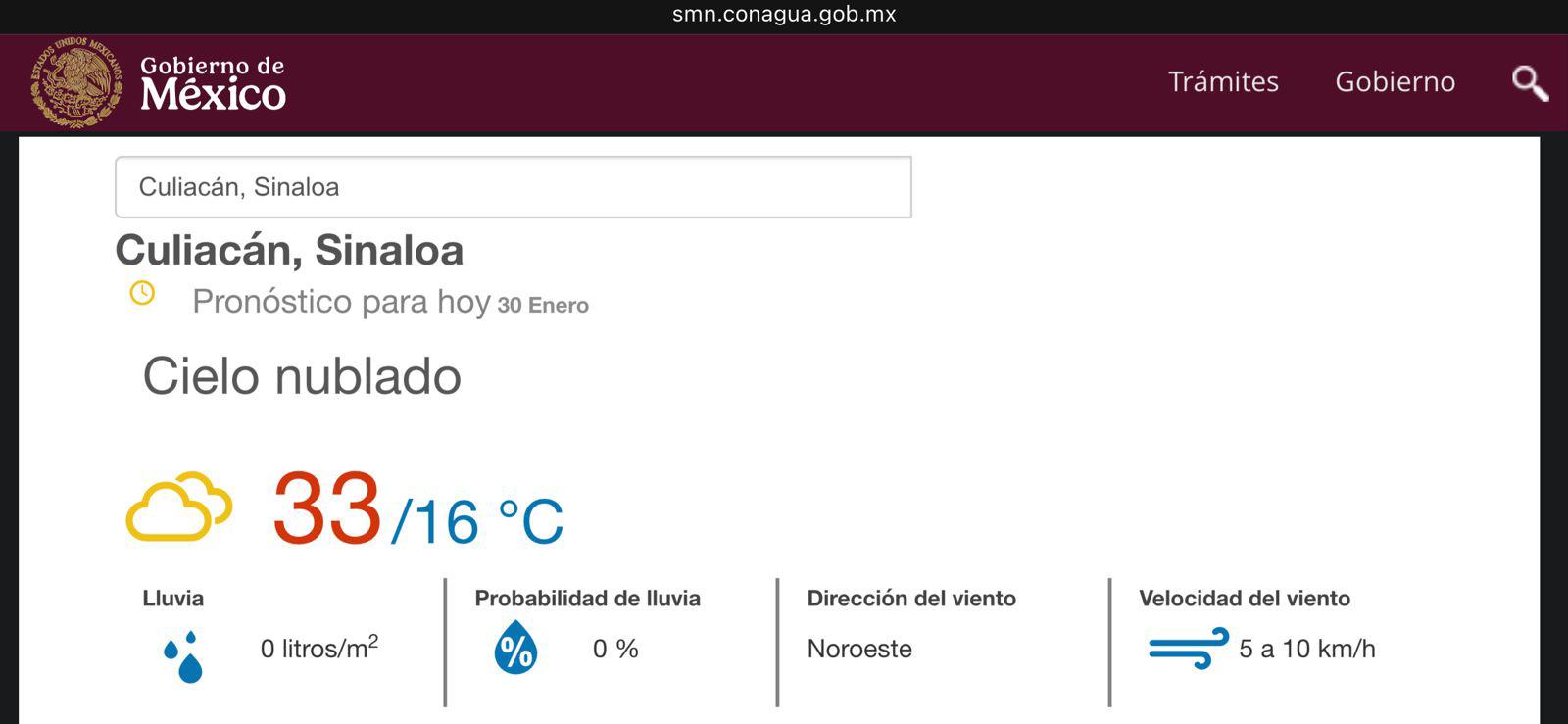 $!Prevén para Sinaloa una jornada nublada para este viernes