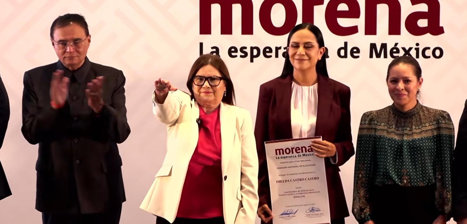 $!Morena designa a Imelda Castro Castro como coordinadora en Sinaloa rumbo a las elecciones de 2027