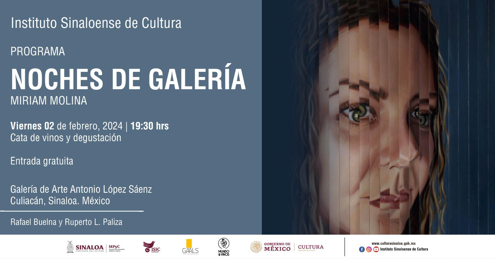 $!Noches de Galería será este viernes 2 de febrero en la GAALS, a las 19:30 horas.