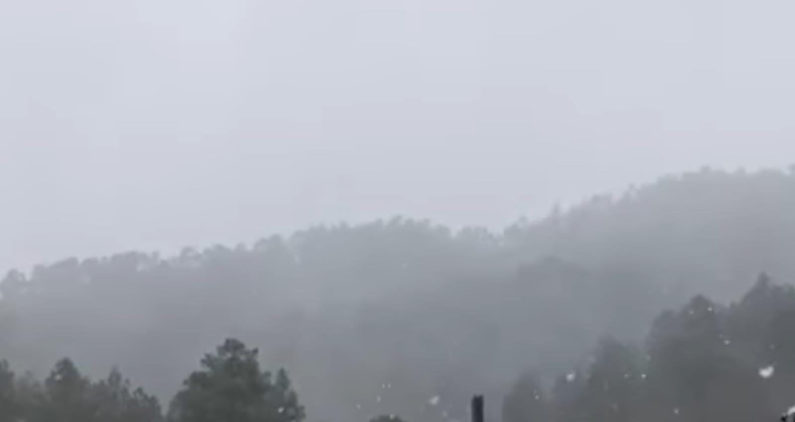 $!Nieve pinta de blanco la sierra de Badiraguato