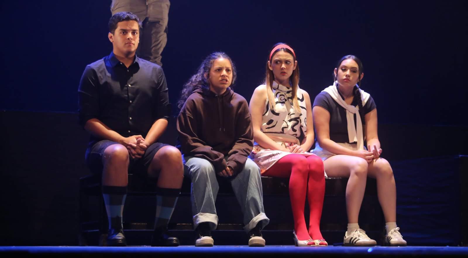 $!Los artistas interpretando a Julio, Zoé, Cristal y Eleonor.