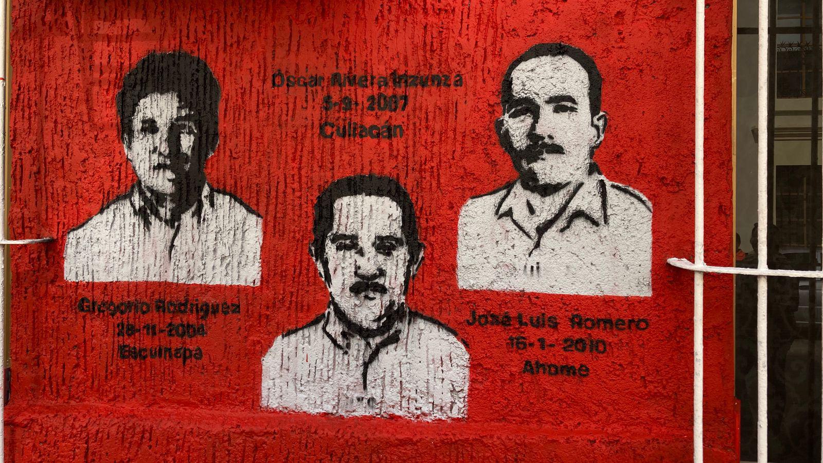 $!Mural en Mazatlán exige justicia para Gregorio Rodríguez y periodistas asesinados en Sinaloa