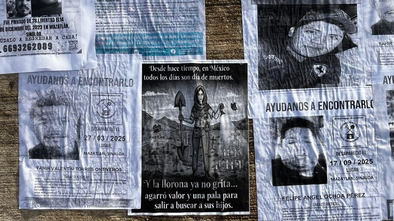 $!Colectivos de búsqueda colocan fichas para denunciar abandono del Centro de Identificación Humana en Mazatlán