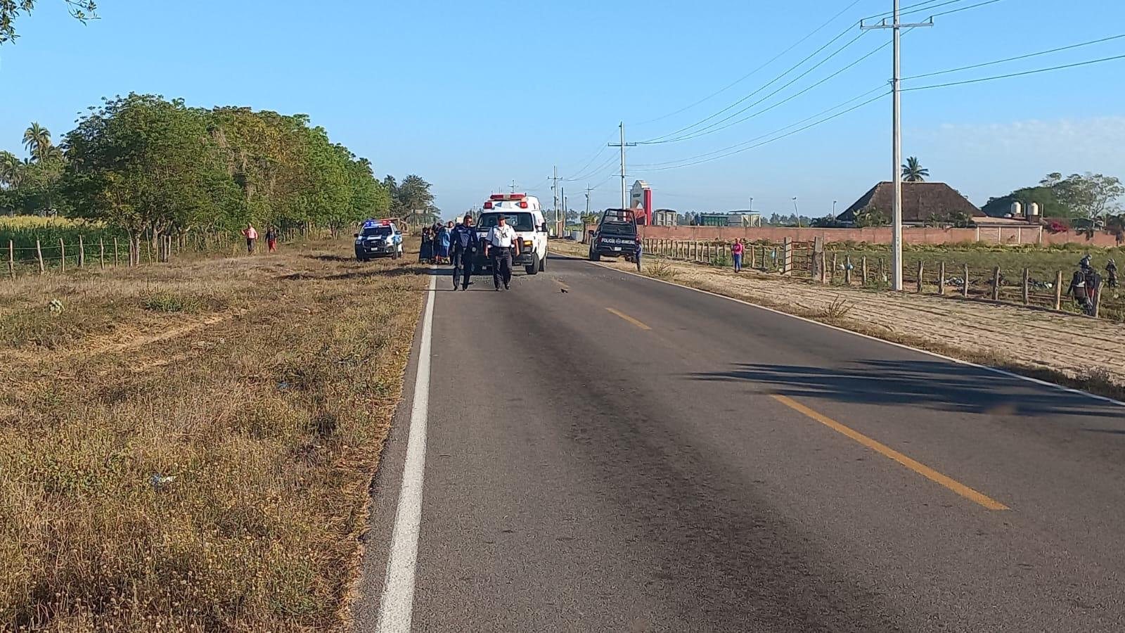 Atropellan a adulto mayor en carretera de Escuinapa; está grave
