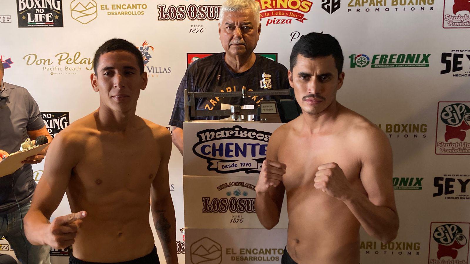 $!Pugilistas de ‘Guerra en el Ring’ baten la báscula en Mazatlán
