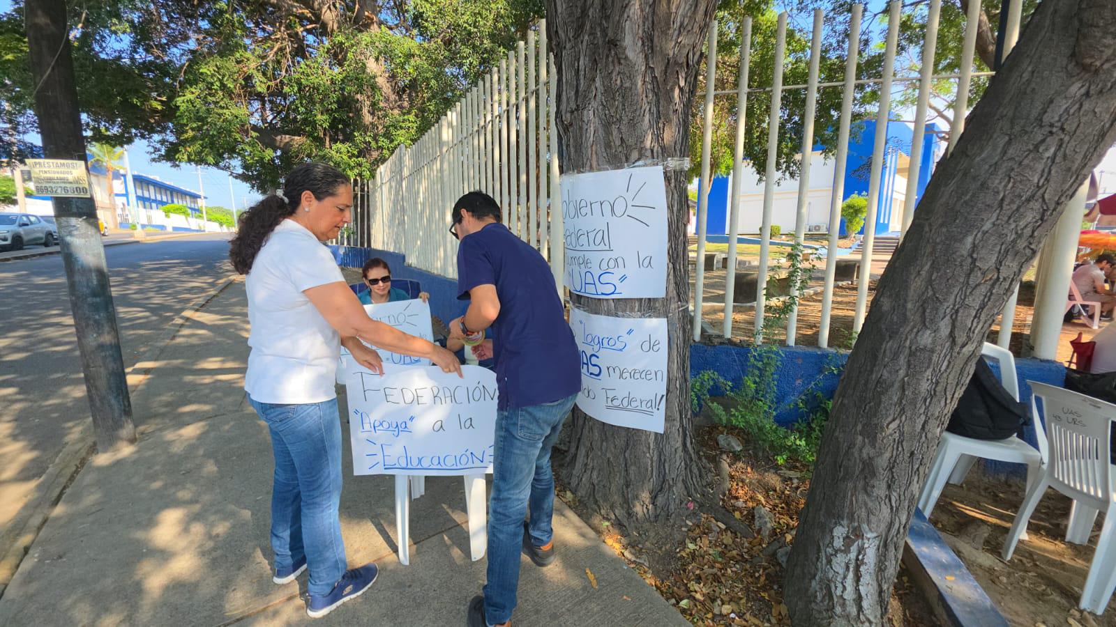$!Continúa paro indefinido de trabajadores de la UAS en Mazatlán; exigen pago de salarios y prestaciones