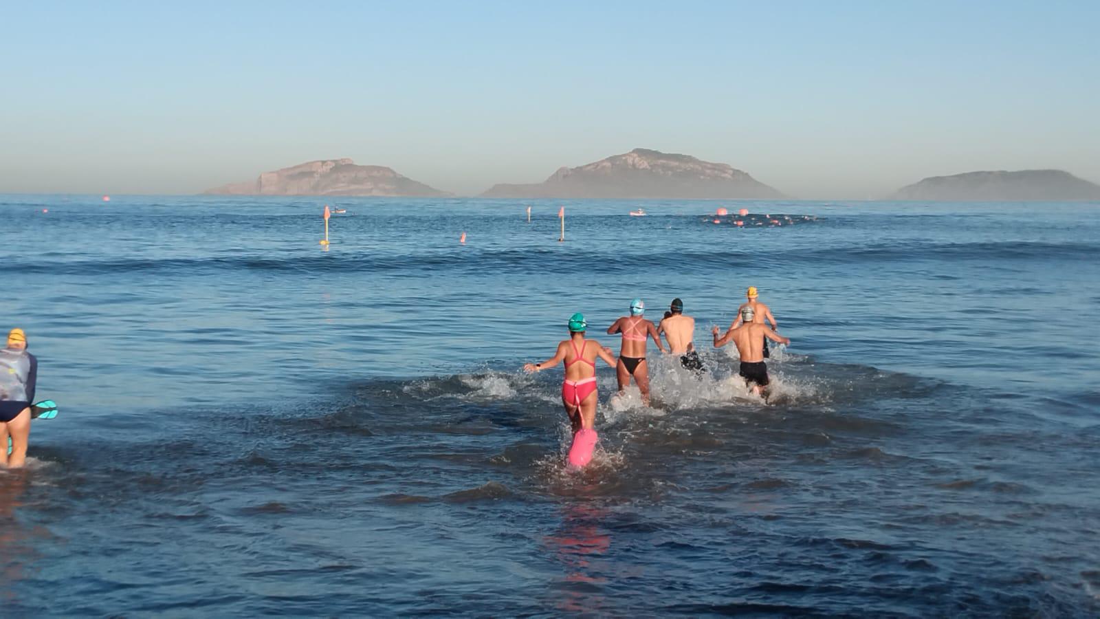 $!Mazatlán vibra con más de 100 nadadores en Playa Norte