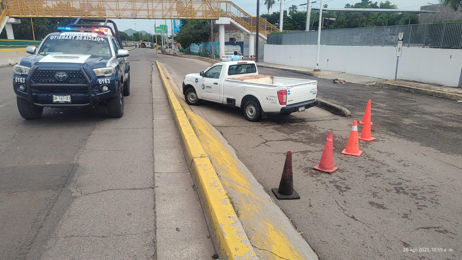 $!Cierre temporal del bulevar José Limón por trabajos de JAPAC en Culiacán