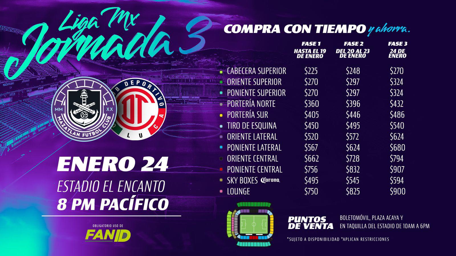 $!Se pone en marcha la fase dos de venta de boletos para el duelo entre Mazatlán FC y Toluca