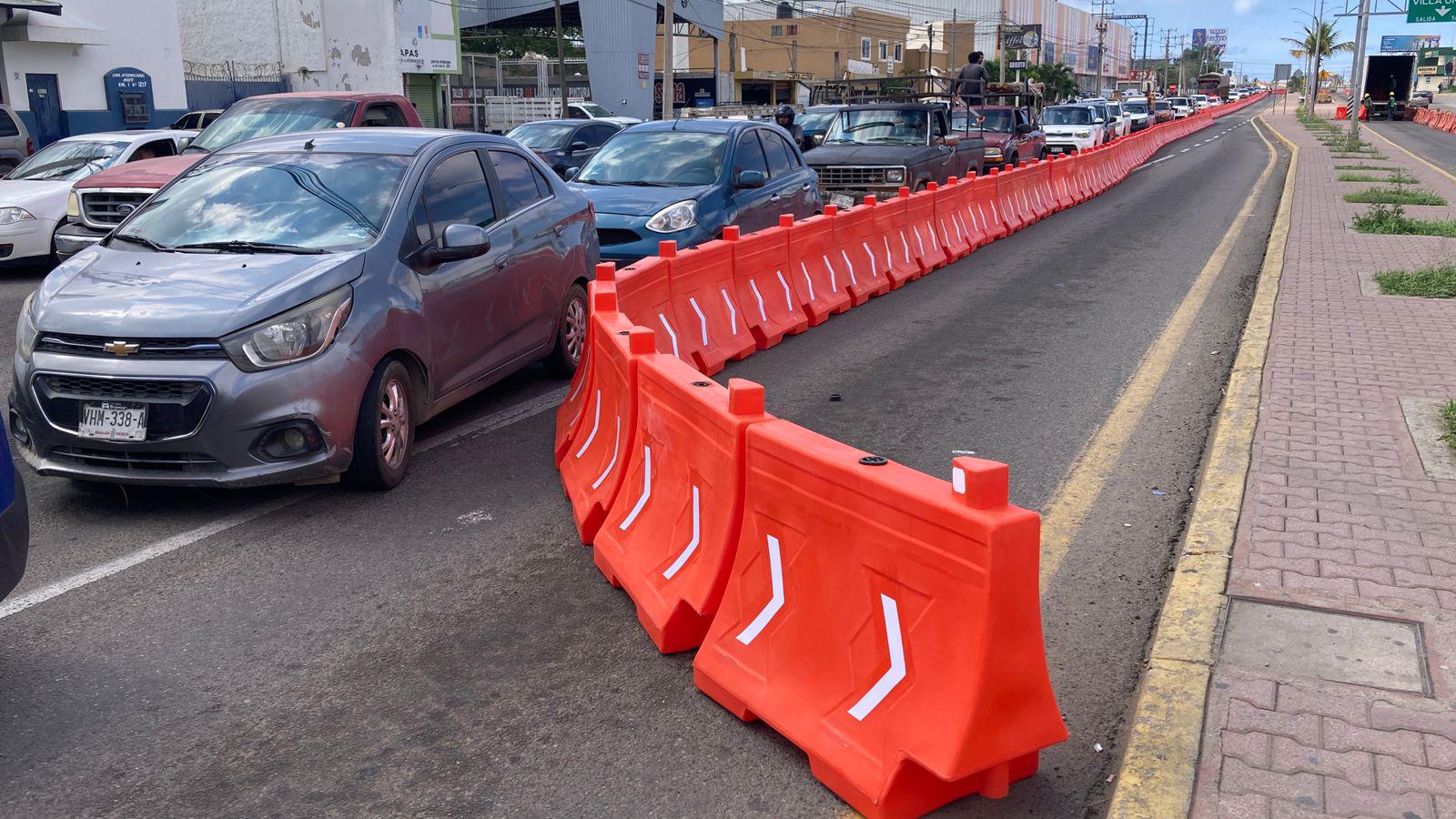 $!Continúa delimitación de vialidades previo al inicio de construcción de puente al norte de Mazatlán