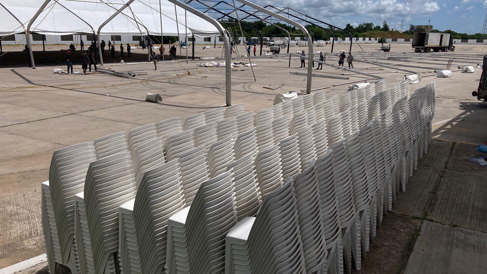 $!Alistan instalaciones para recibir a Claudia Sheinbaum en Mazatlán