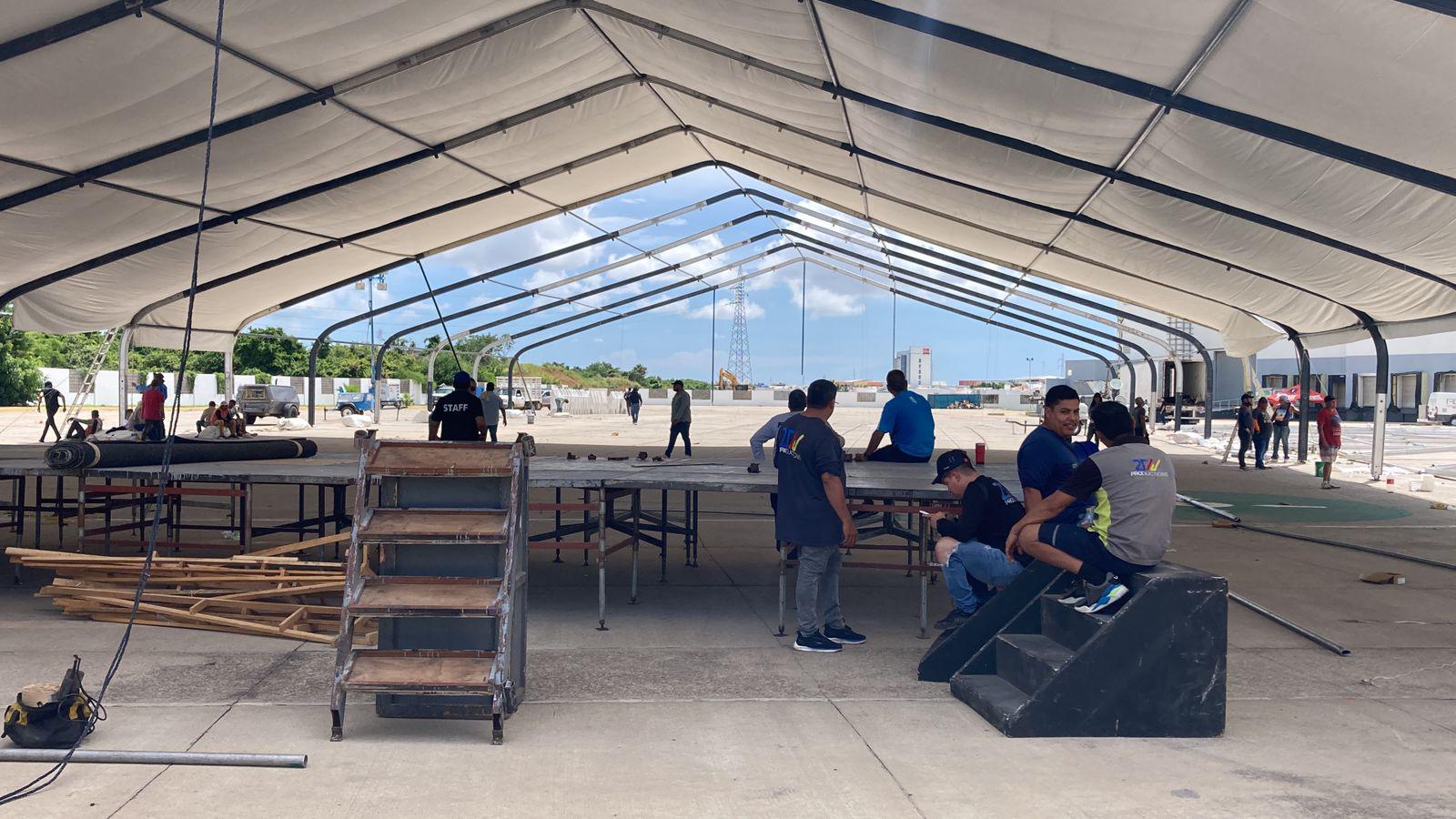 $!Alistan instalaciones para recibir a Claudia Sheinbaum en Mazatlán