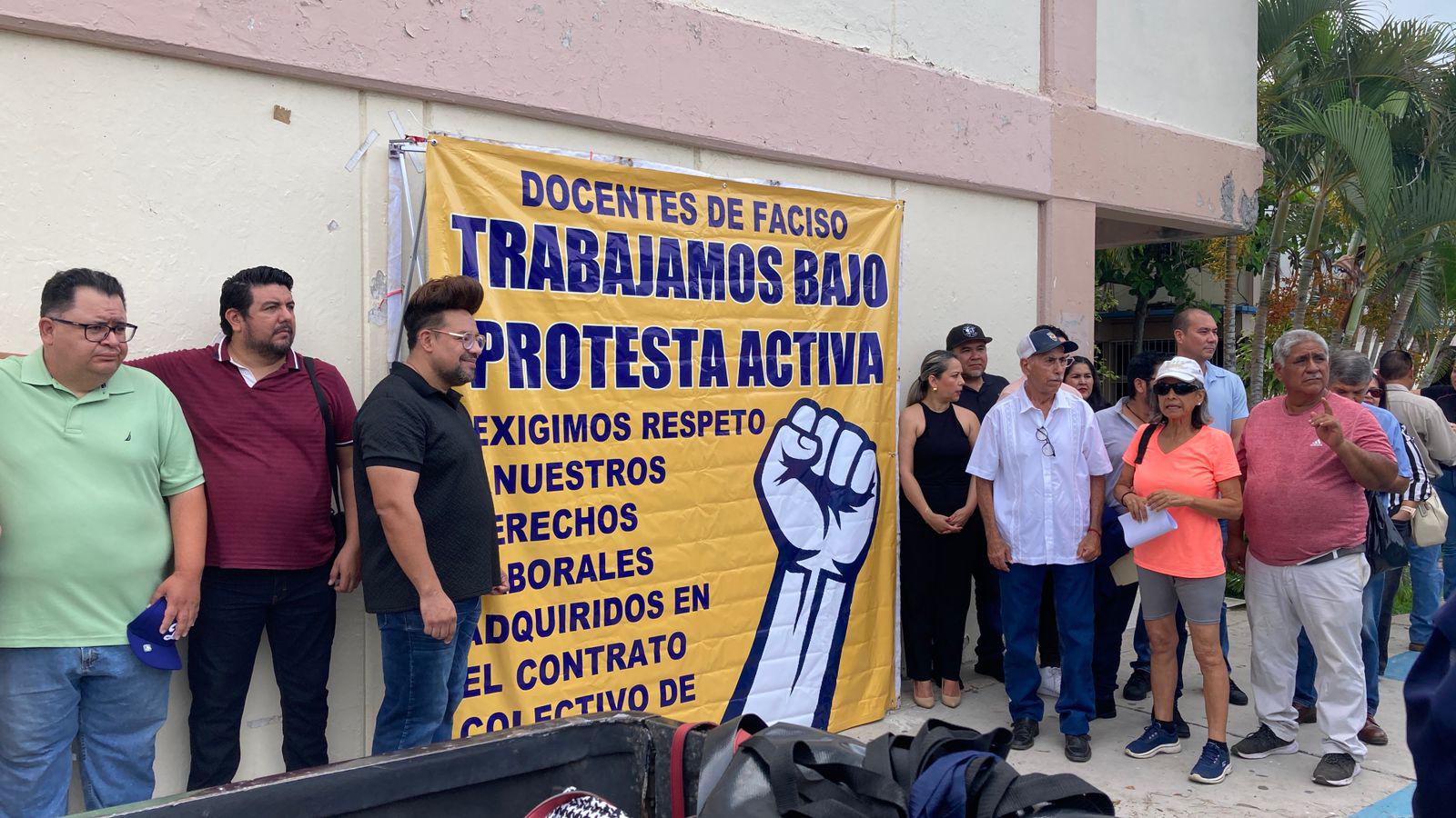 $!Personal docente de la Faciso trabaja bajo protesta activa para exigir respeto a sus derechos laborales