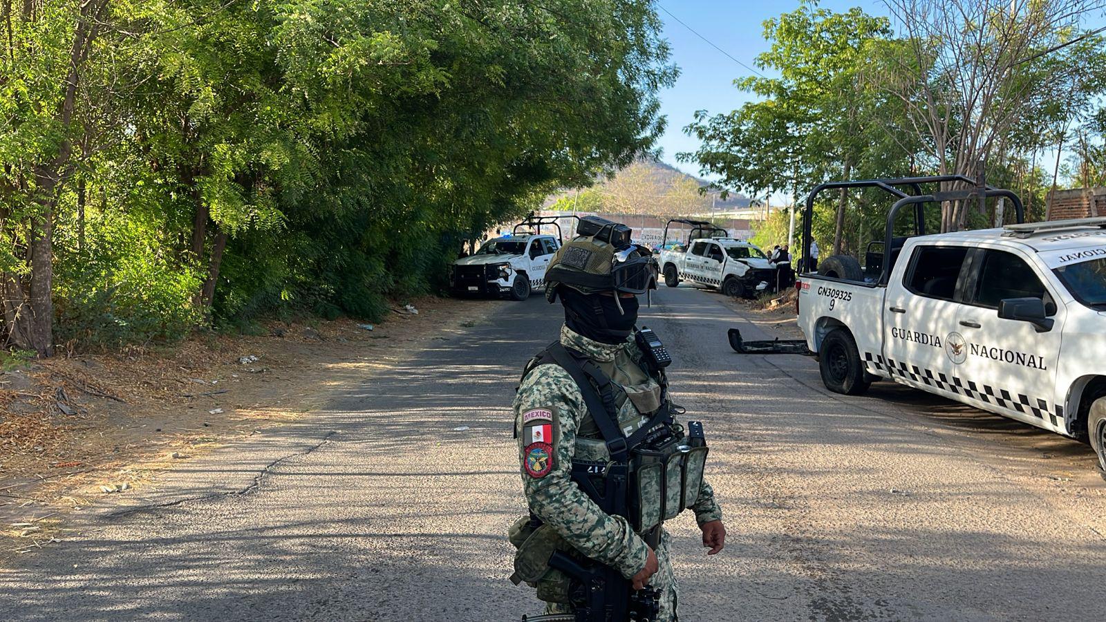 $!Tres patrullas de la Guardia Nacional dañadas tras persecución armada en Culiacán