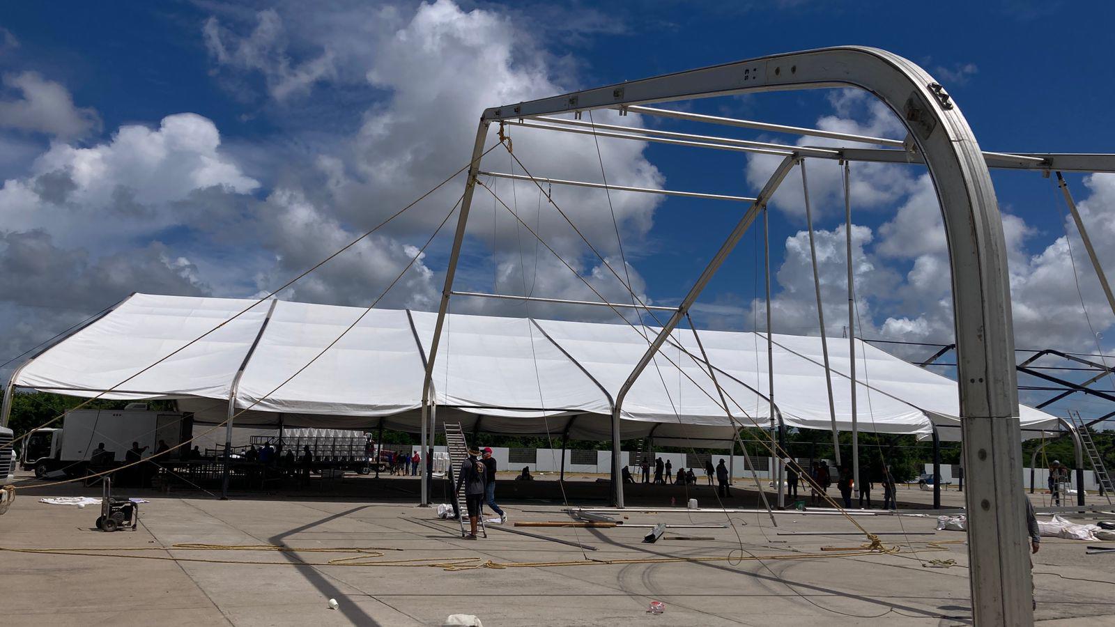 $!Alistan instalaciones para recibir a Claudia Sheinbaum en Mazatlán