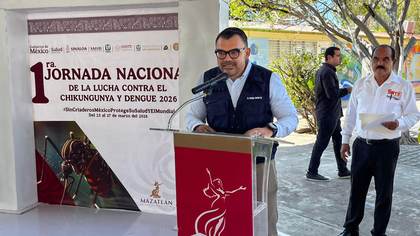 $!Dan banderazo de arranque en Mazatlán a Jornada Nacional de la Lucha contra el Chikungunya y Dengue 2026