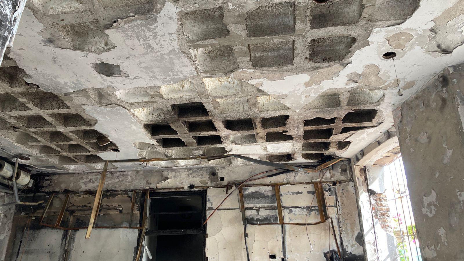 $!Parte del Museo de Arte de Mazatlán sigue mostrando los estragos del incendio