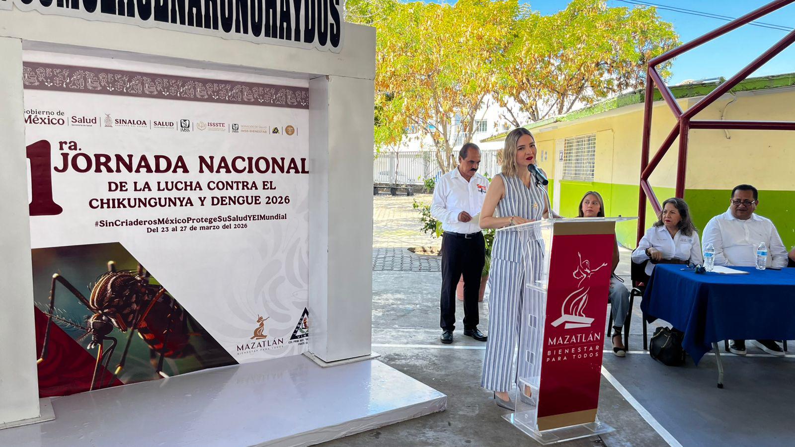 $!Dan banderazo de arranque en Mazatlán a Jornada Nacional de la Lucha contra el Chikungunya y Dengue 2026