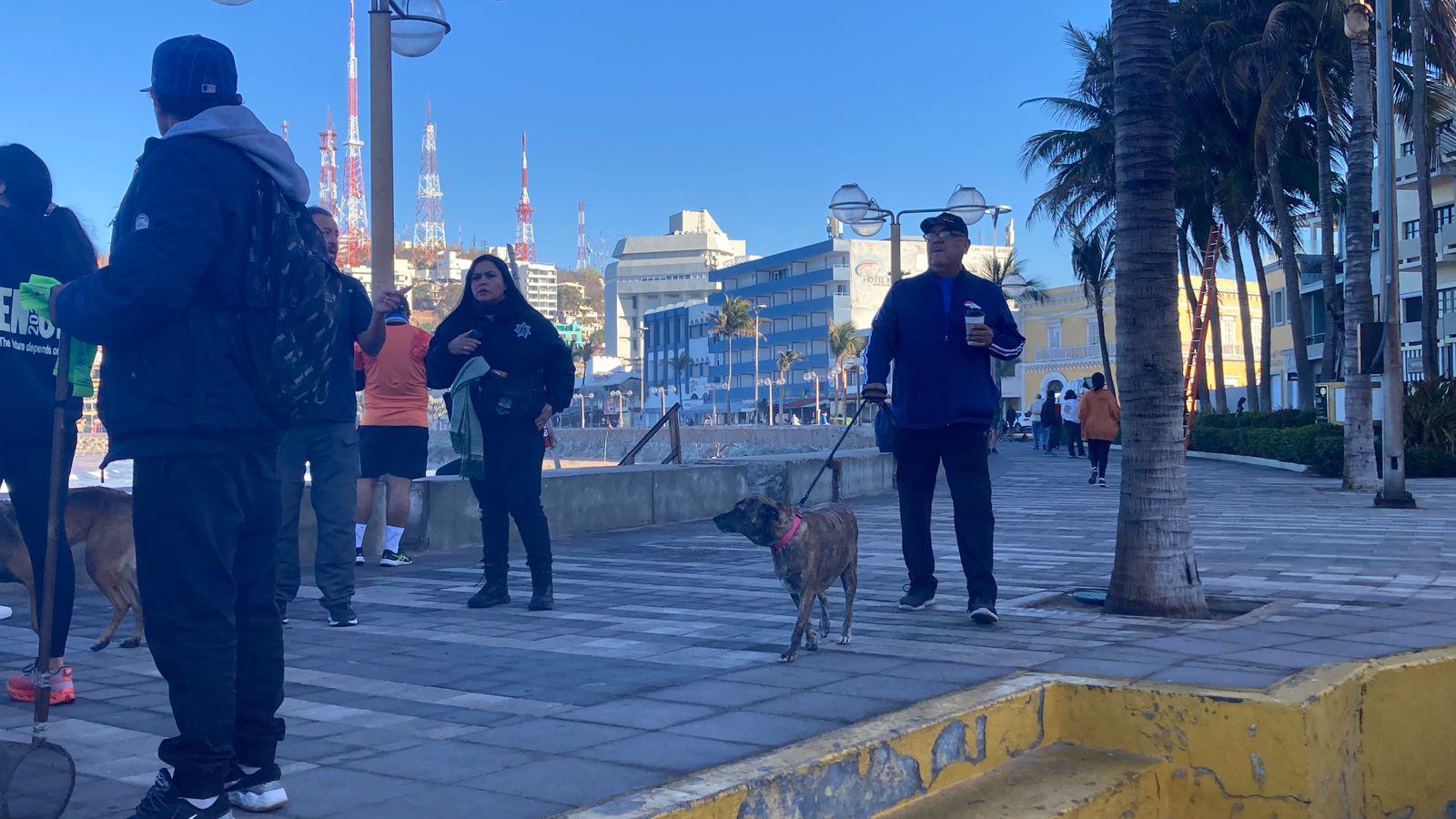 $!Concientizan sobre la disposición de desechos caninos sobre el malecón de Mazatlán
