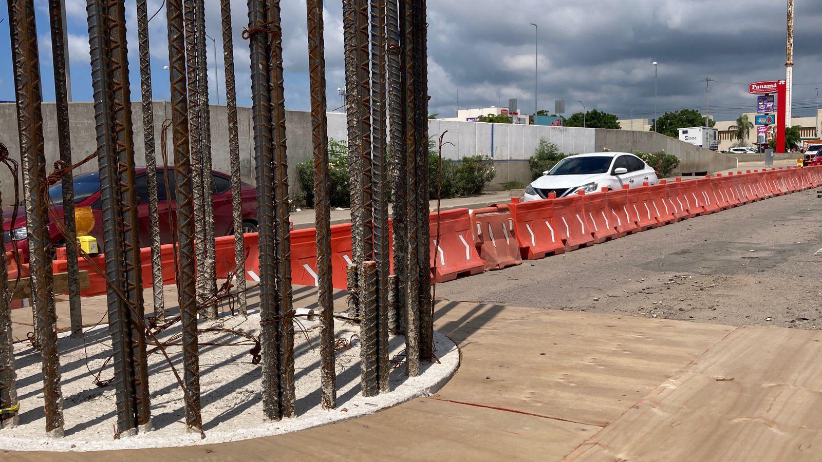 $!Muestra avance construcción del puente vehicular México 15 y Pérez Escobosa, en Mazatlán