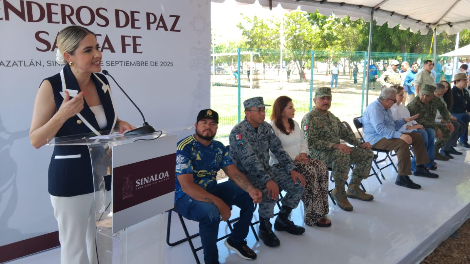 $!Inaugura Rocha Moya el Sendero de Paz en Santa Fe, en Mazatlán