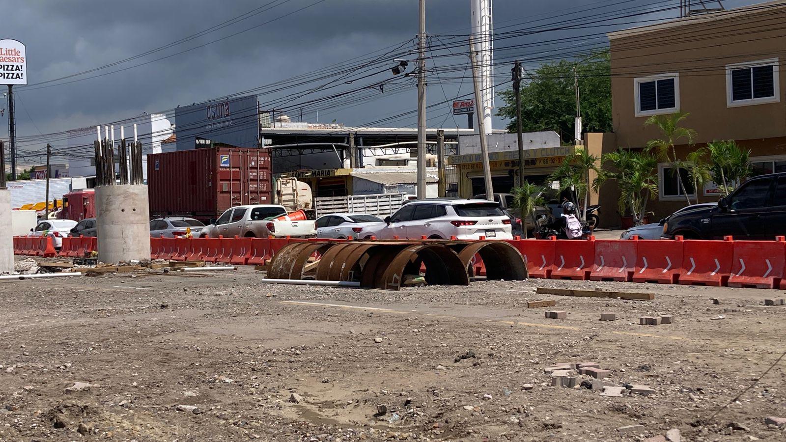 $!Muestra avance construcción del puente vehicular México 15 y Pérez Escobosa, en Mazatlán