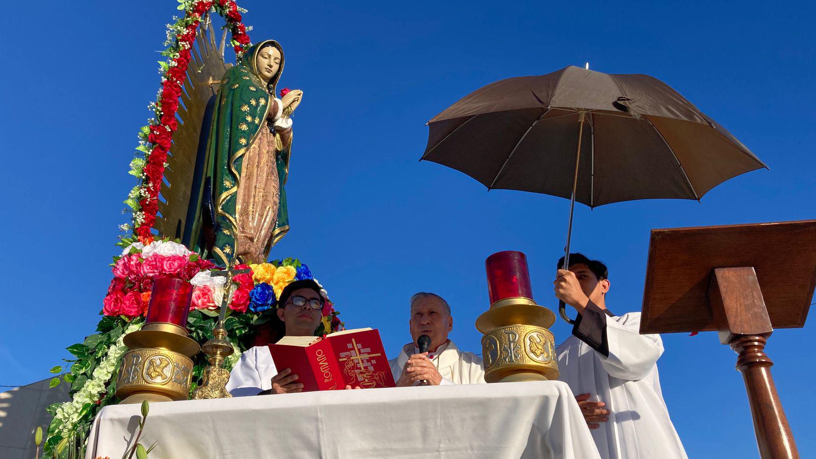 $!Realizan peregrinación y misa en La Puntilla en honor de la Virgen de Guadalupe