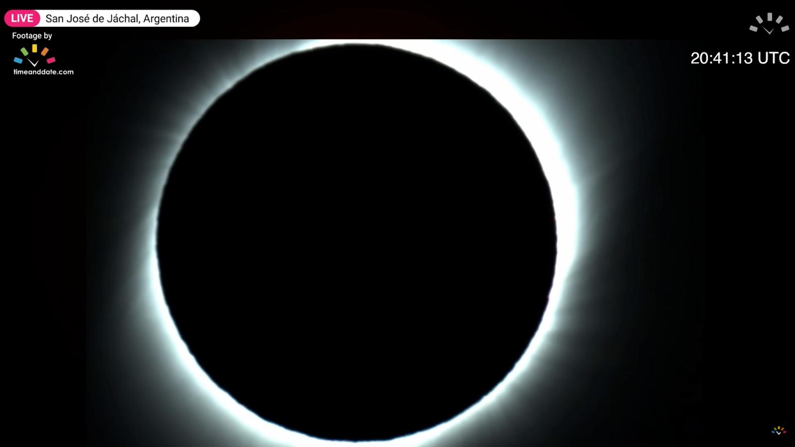 $!timeanddate.com transmite un eclipse solar total desde Argentina en julio de 2019.