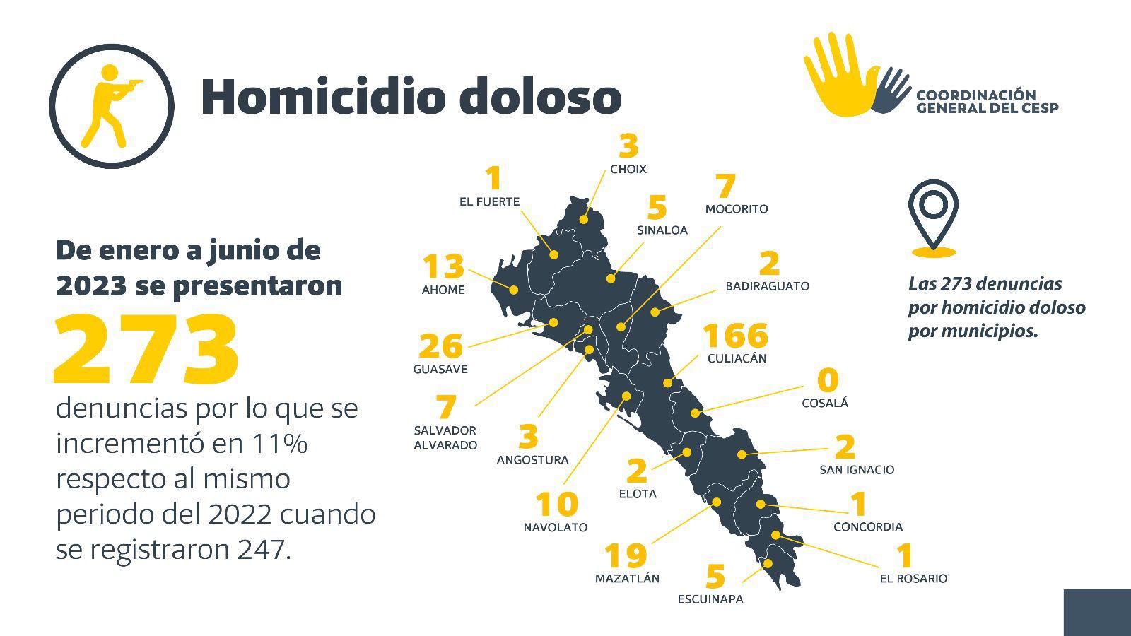 $!Feminicidio, homicidio, robo y secuestro; 12 delitos al alza en Sinaloa: CESP