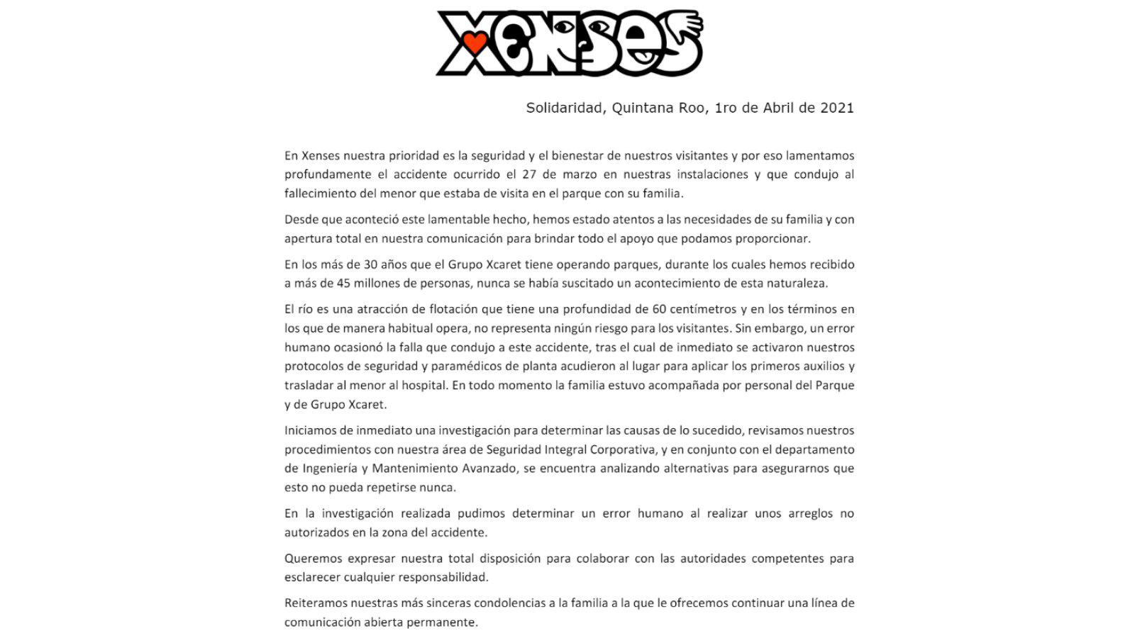 $!Grupo Xcaret reconoce muerte de niño por ‘error humano’