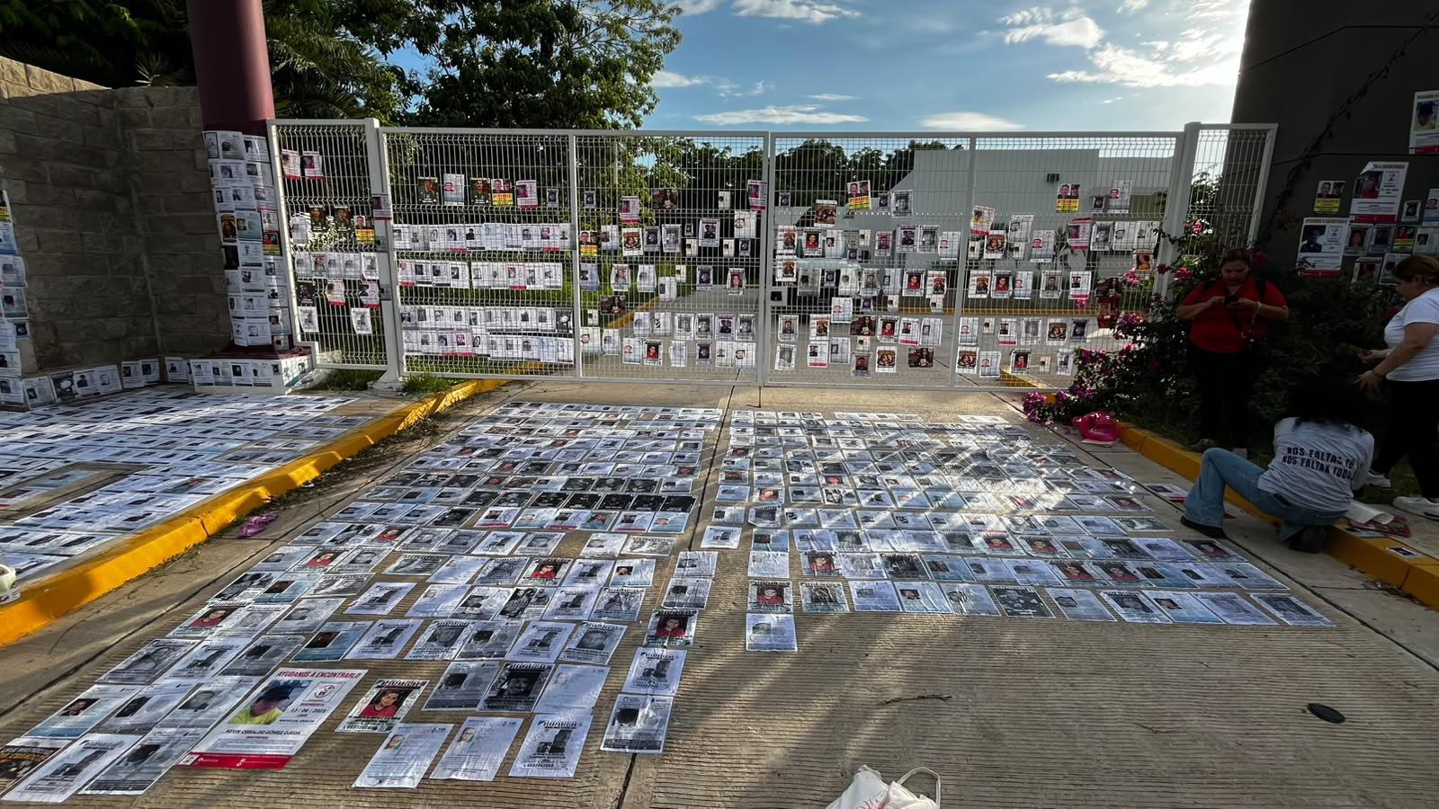 $!Colectivos de búsqueda colocan fichas para denunciar abandono del Centro de Identificación Humana en Mazatlán